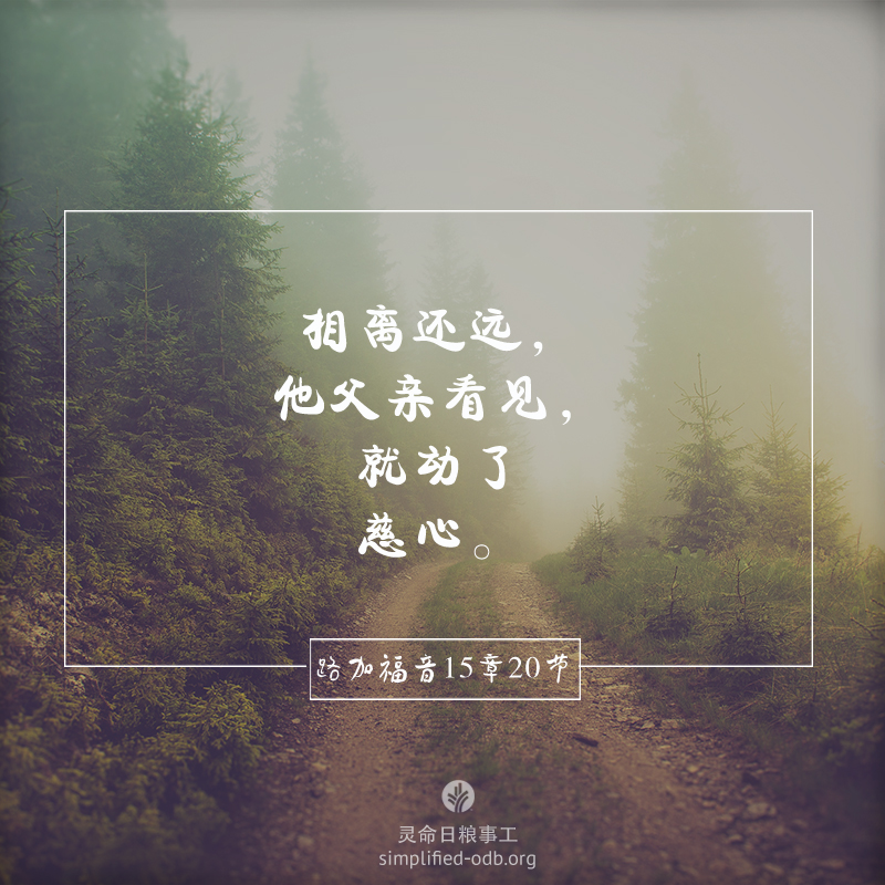 相离还远,他父亲看见,就动了慈心 相离还远,他父亲看见,就动了慈心